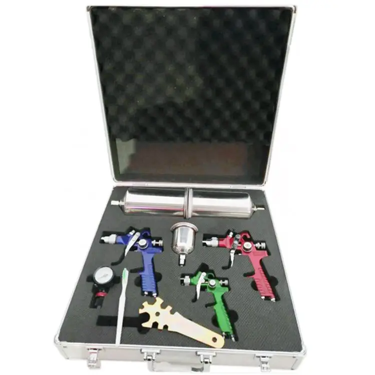 H827 H2000 gun kit HVLP paint spray gun Aluminum box kit
