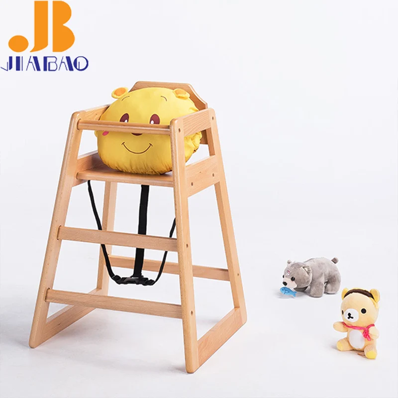 Restaurant Home High Quality Solid Wood Baby Feeding Dining High Chair