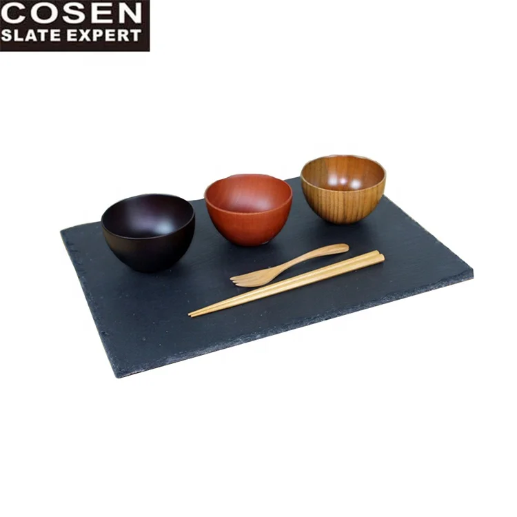 
Bulk buy from china factory natural black stone slate japanese restaurant tableware plate cheese board cake board 