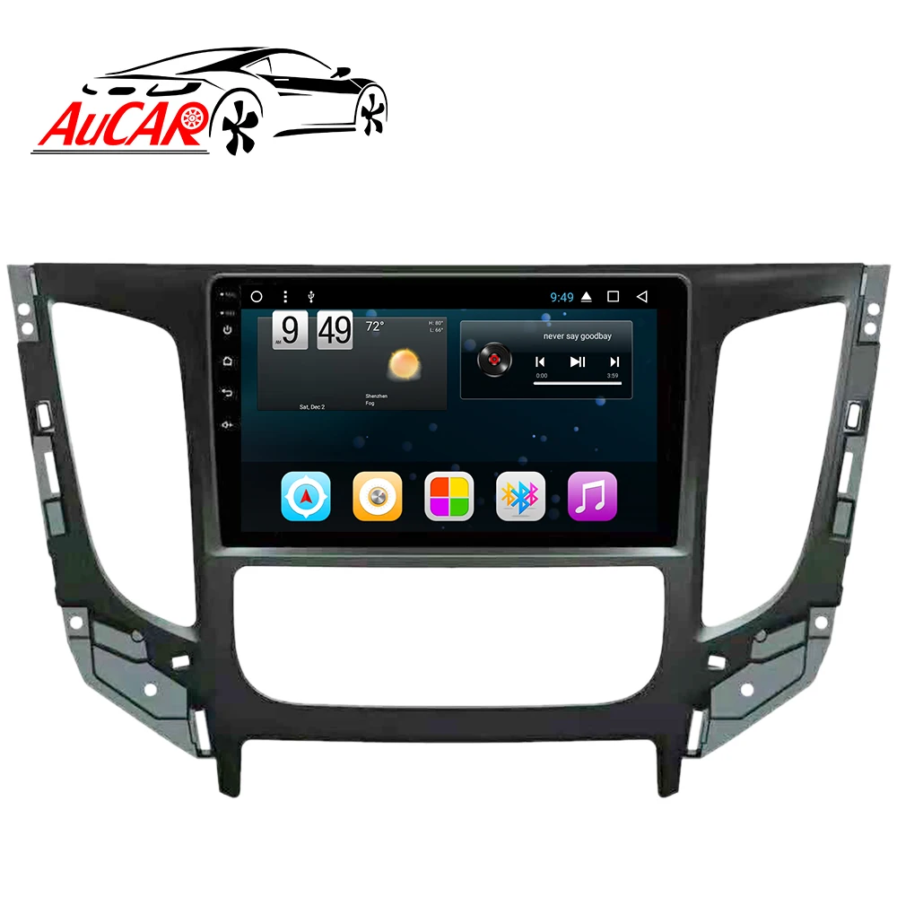  Автомагнитола AuCAR Android 10 0 9 дюймов мультимедийный плеер с GPS-навигацией PX4 IPS для Mitsubishi Triton L200