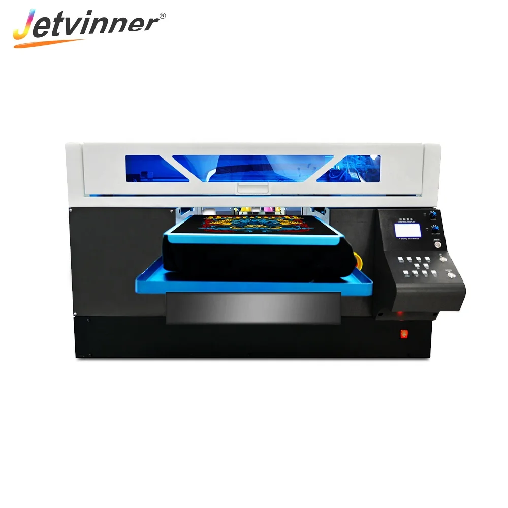 JETVINNER 2022 New Arrival  Automatic DTG4720  Flatbed Printer(130cm*112cm*66cm) T-Shirt Printing for Epson print head 4720*2pcs