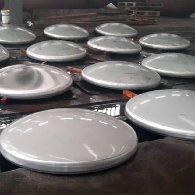 Elliptical stainless steel pipe end cap for tank head