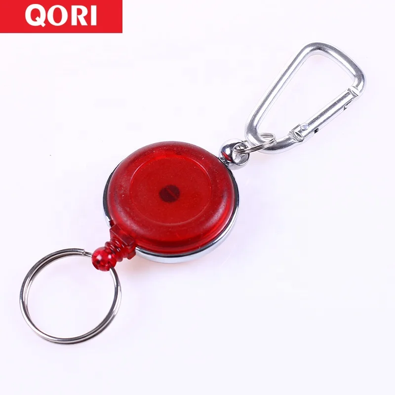 
nurse carabiner retractable id badge reel yoyo id card holder reel with keyring 