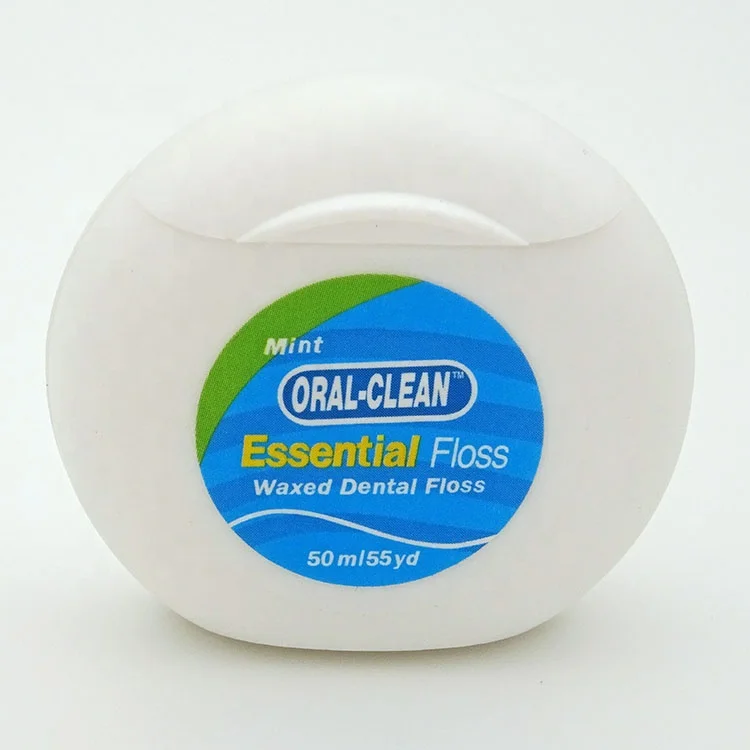 50m oral clean orange dental floss private label round shape dental floss