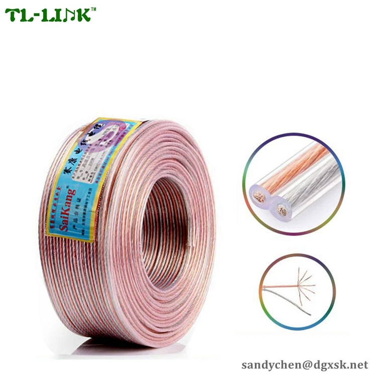 Гибкий плоский фольга завернутый кислород бесплатно прозрачный провод динамика провод для усилителя громкоговорителя