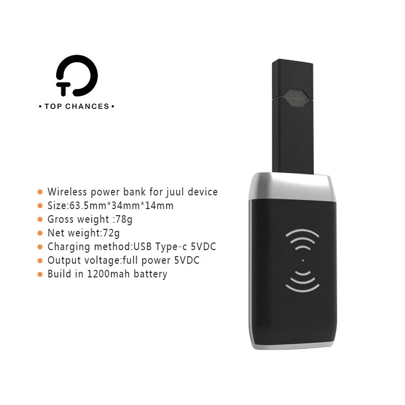 China factory wireless power bank for Jul device electronic cigarette accessories wireless charger