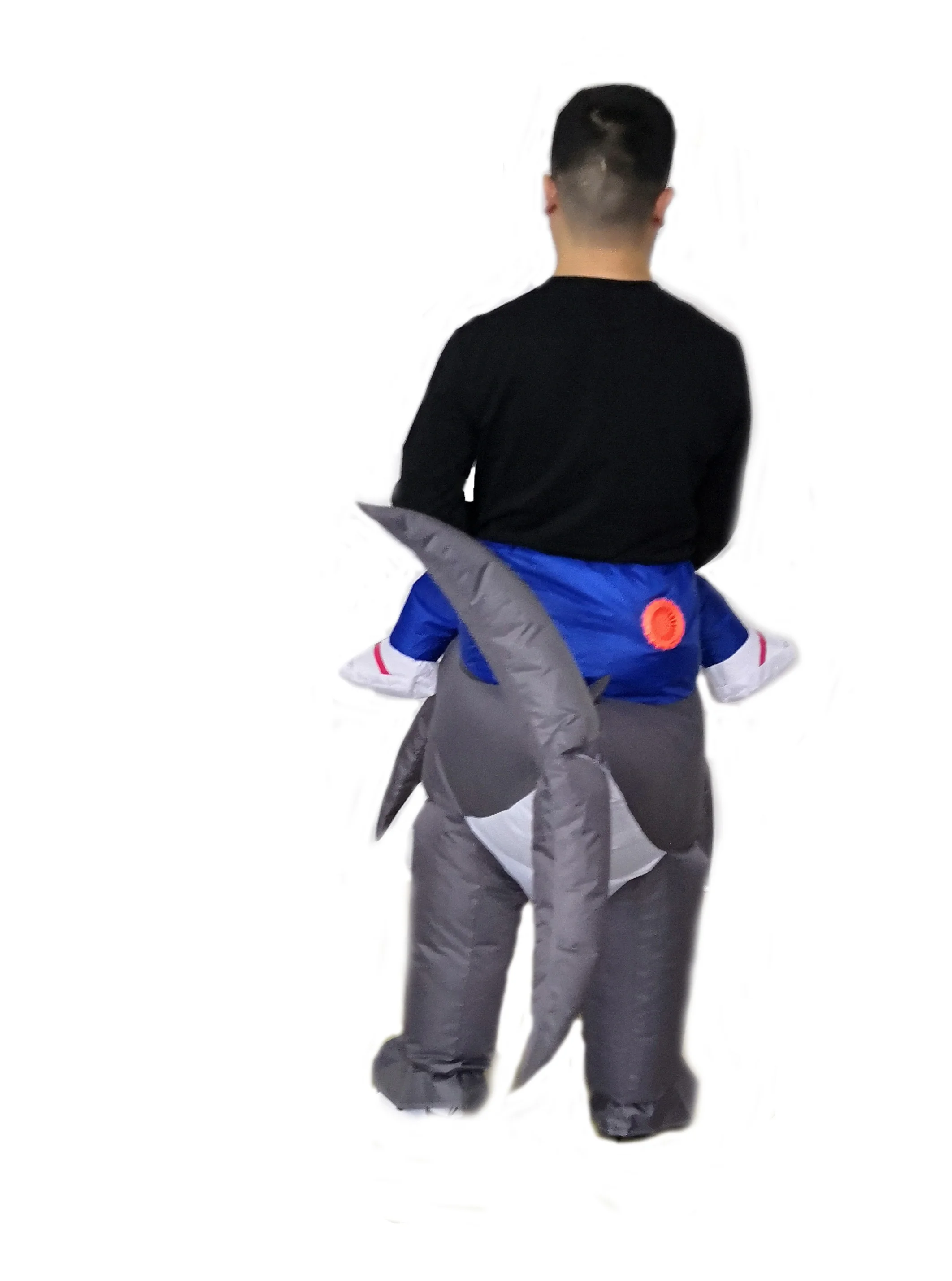 Factory Wholesale  Halloween Costume Animal Mascot  Funny Adult Inflatable Shark Costume