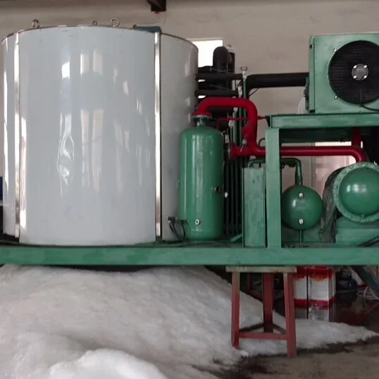 10tons flake ice maker machine with water cooling, for fishery industrial