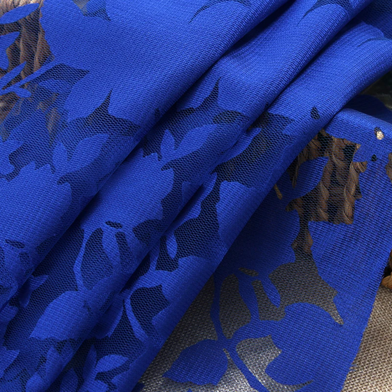 
Chinese manufacturers sell cheap African elegant blue burnt fabrics for dresses 
