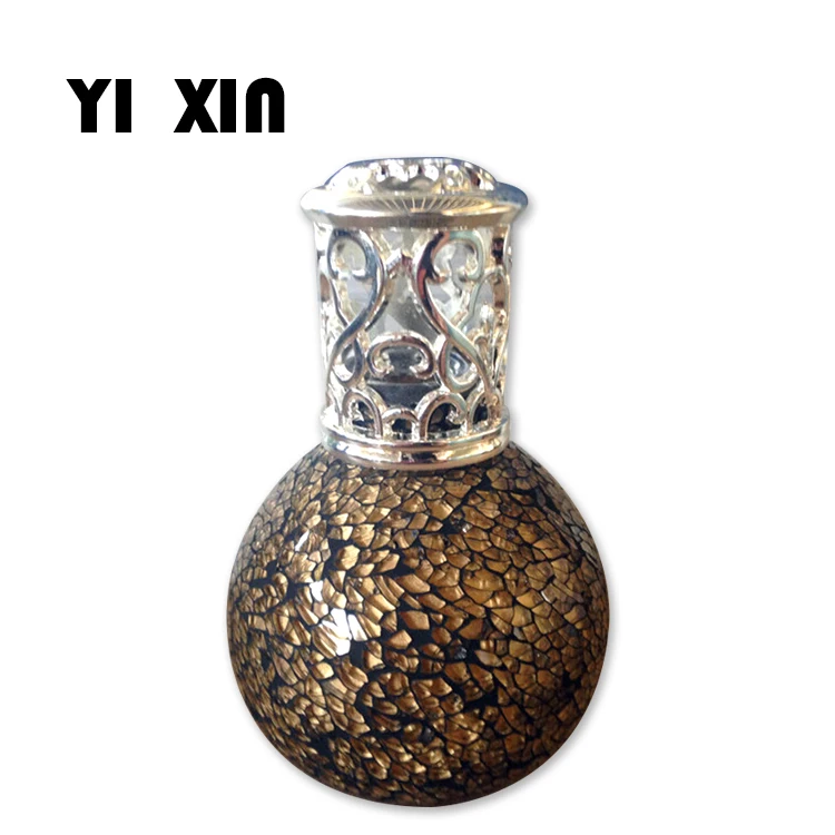 Crackle glass aromatherapy bottle mosaic decorative oil burner