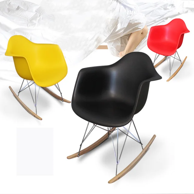 Домашняя мебель, новый дизайн, деревянные ножки, кресло-качалка для гостиной, пластиковое кресло-качалка