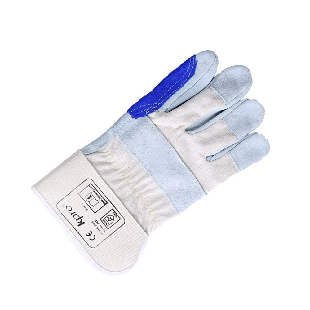 High Quality Mens Leather Cotton Thickened Palm Cowhide Welding Work Gloves