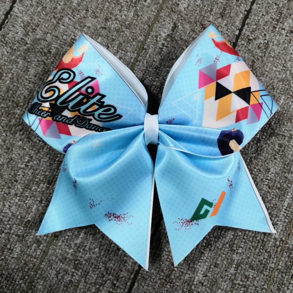 
printed new design cheerleading dance hair bows and ribbons Wholesale cheerleader new kids glitter hair bows for Dance  (60840404151)