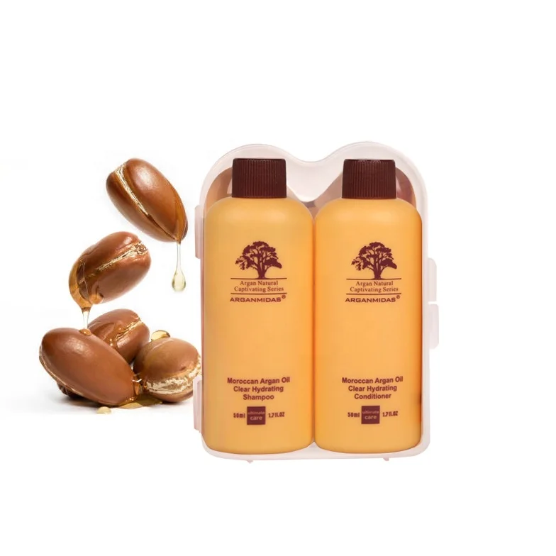 Arganmidas Hair Care Treatment Moroccan Argan Oil Shampoo And Conditioner Mini Travel Kit Hair Shampoo For Hotel