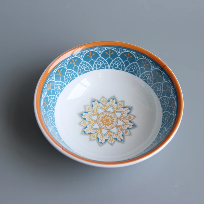 
Professional melamine tableware factory Arabic style kitchen plates melamine tableware set 