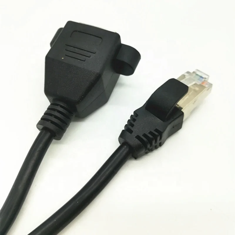 
Cat 5e FTP RJ45 Ethernet Male to Female Panel Mount Extension Cable 