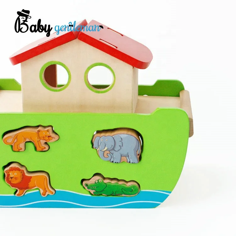 2019 Buy Now educational wooden noahs ark toy for kids Z12078D