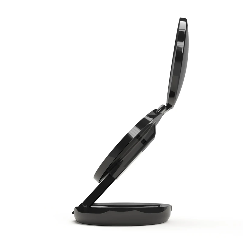 Hot selling New Small Round Foldable Makeup Mirror with LED Light for Christmas promotion gifts stock goods