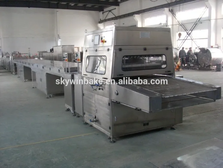 Skywin Industrial Chocolate Coating Machine Enrobing Line for Biscuit Cookies Cake