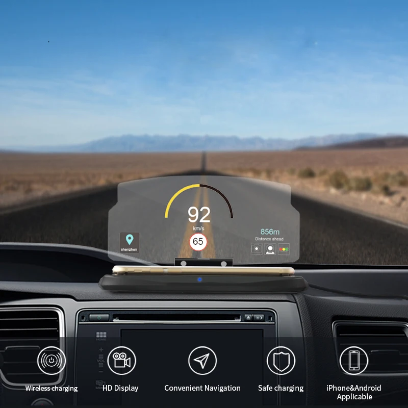 
Car GPS HUD Head Up Display Cellphone Holder Mount For Smart Phone Navigation phone cell phone 