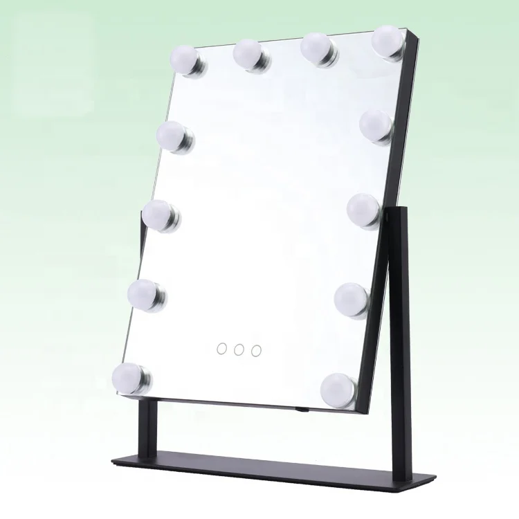 Зеркало для макияжа с подсветкой, Дамское голливудское зеркало с лампочками для макияжа, туалетное светодиодное освещение, косметическое зеркало