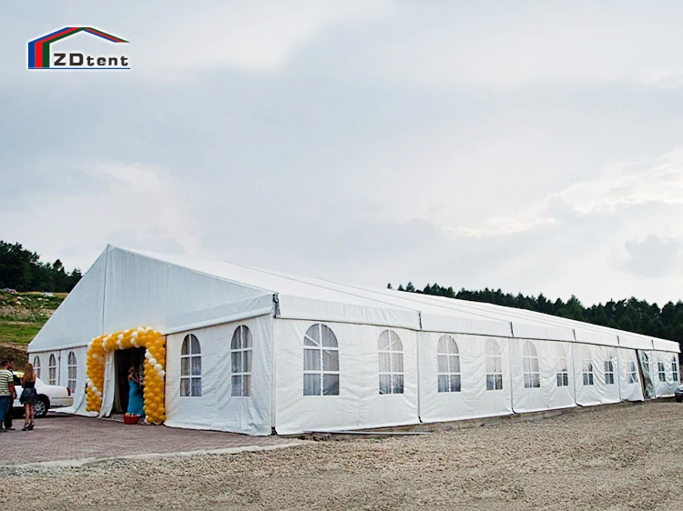 White pvc fabric canopy tent outdoor waterproof 200 seater party tent