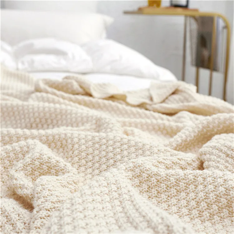 Wholesale New Design 100% Cotton Baby Knitted Blanket
