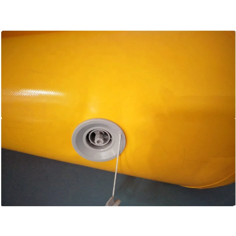
Inflatable yellow banana boat for 4 seaters. 