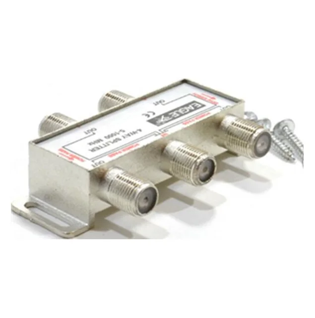 4 WAY 5-2400MHz Nickel plated Standard Size Satellite TV Splitter