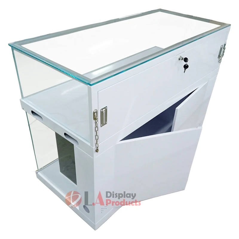Cellphone display cabinet jewelry display cabinet glass display cabinet with lock