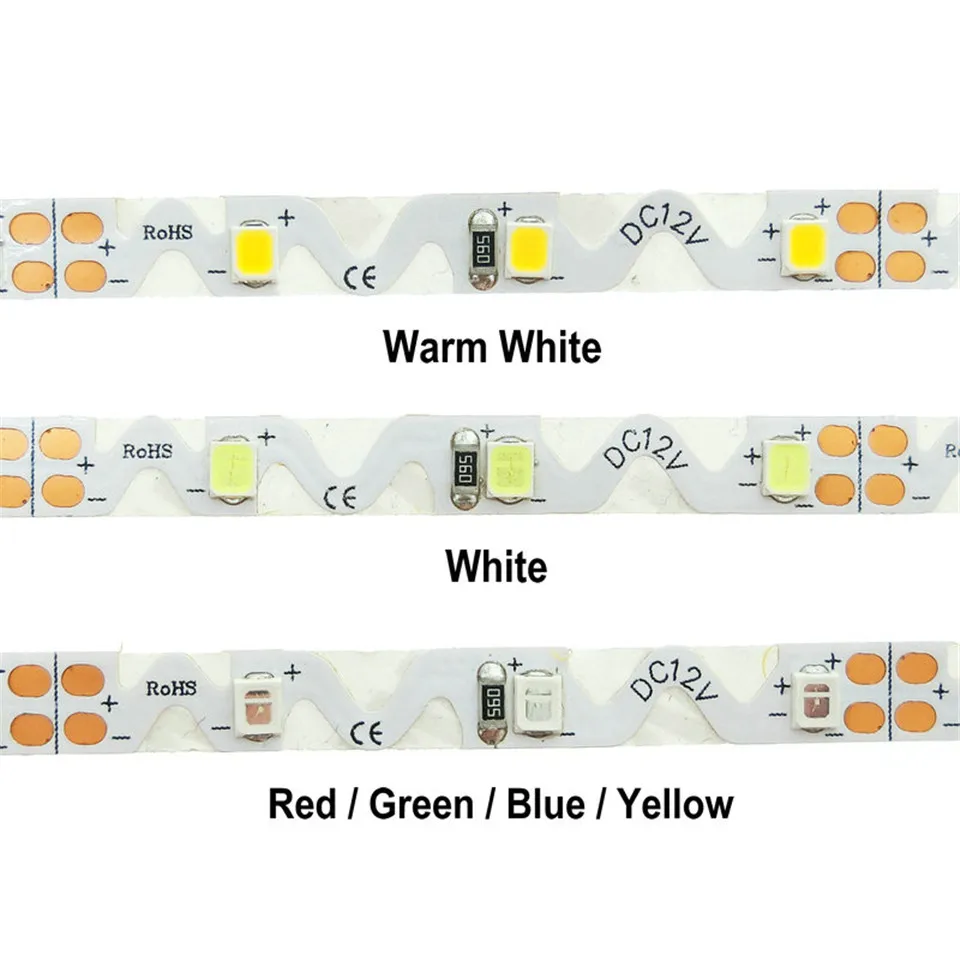 S Shape 2835  Any-angle Bendable LED Strip Flexible Tape 12V LED Strip Lights S Shape Double Panel SMD 2835 Strip Light