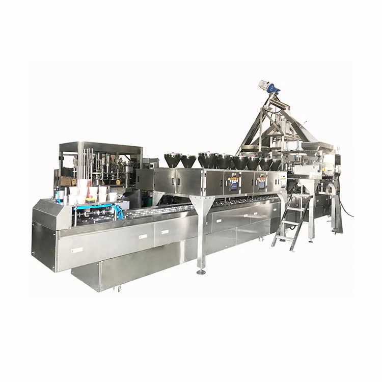 Factory Price oat flake nut rice meusli popcorn paper cup filling sealing machine