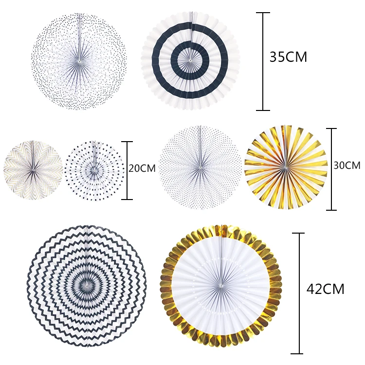 
Callfeny party supplies 8 pcs paper fan for wedding decorations, birthday party decorations 