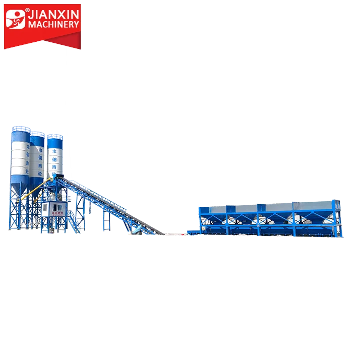 stationary HZS60 60m3/h Concrete Mixing Plant equipment manufacturer
