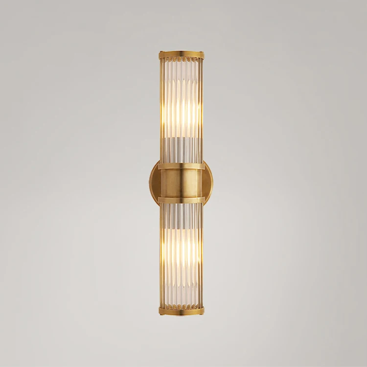 Zhongshan Lighting Cheap Antique Brass Crystal Wall Lamp For Home Decoration Luxury Hotel Wall Sconce Wall Light