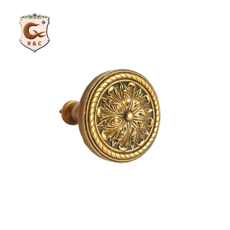 Factory Antique Gold Curtain Hook Metal Curtain Wall Hooks for Home Decorative