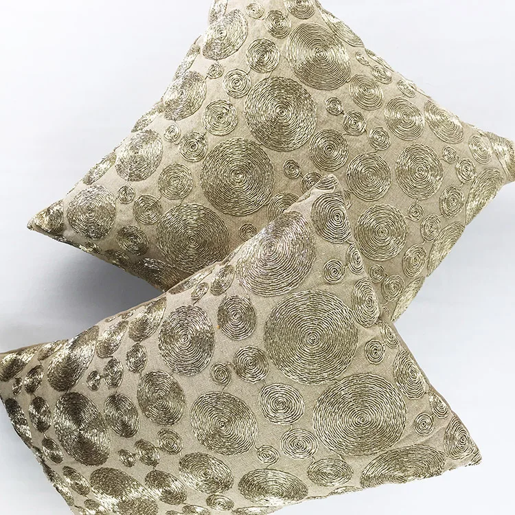 sequin throw pillow case beaded cushion cover embroidery pattern dot pillow cover