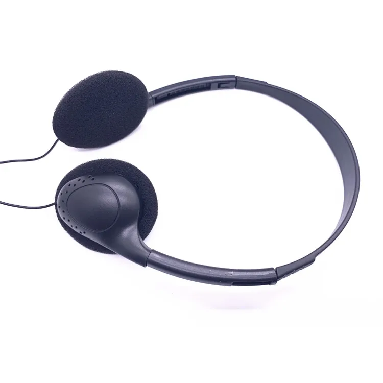 Without Microphone Recyclable Conference Meeting USE Wired Plug In Airline Headphone