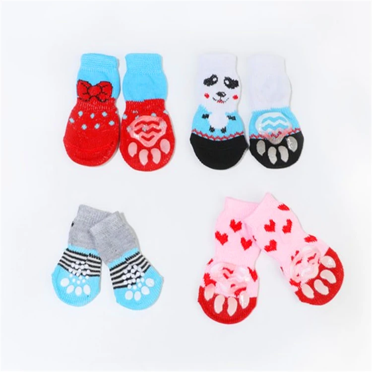 Customized Logo Fashion Anti-Slip Spring/Autumn Soft Outdoor Pet Dog Socks