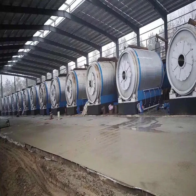 10Tons/day semi-continuous waste rubber and plastic pyrolysis oil with Q345R reactor