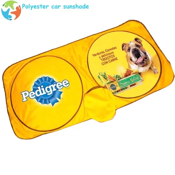 Sun protection 150x70cm car window sunshade logo printing front windshield sunshade