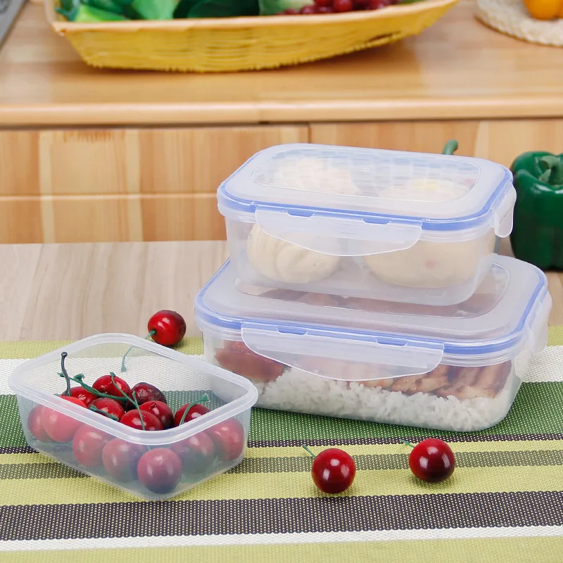 Wholesale New design  Microwave Safe clear Plastic Lunch Boxes disposable High Quality Plastic Lunch Box bento lunch box