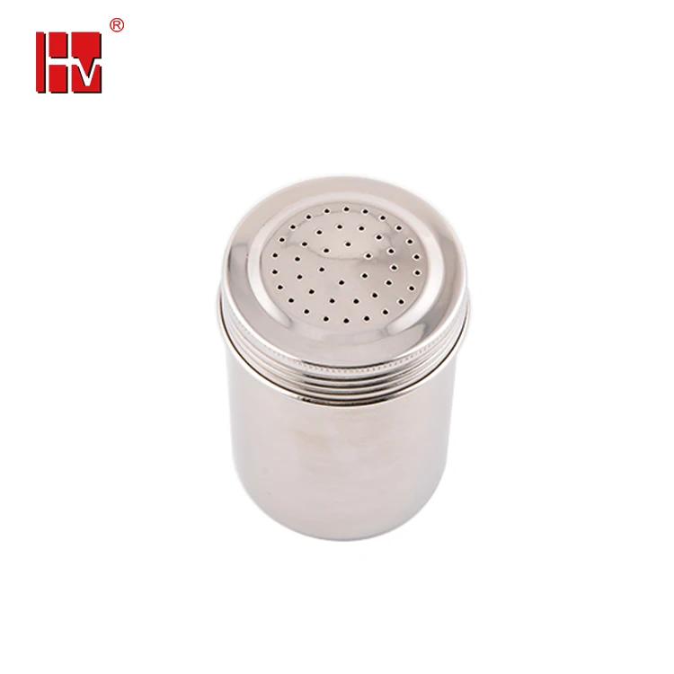 Stainless Steel Dredge Mesh Rotating Lid Salt Sugar Spice Shaker