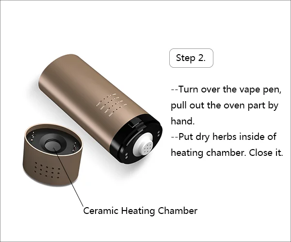 
High quality dry herb vaporizer ceramic chamber herb vape dry herb vaporizer 