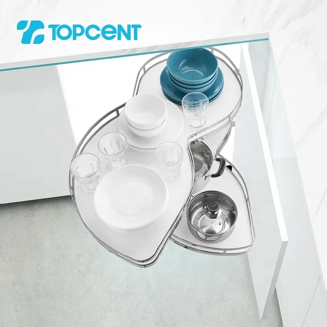  Topcent оптовая продажа металлические столовые приборы кухонный шкаф мягкие скользящие Угловые корзины из проволочной сетки качели для