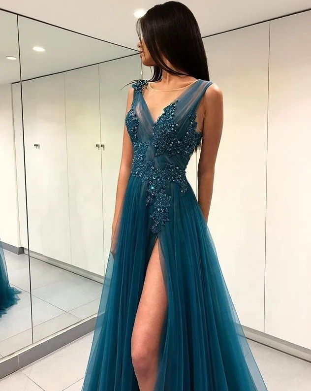 Chaozhou Women Party Sexy Prom Dinner Real Evening Dress