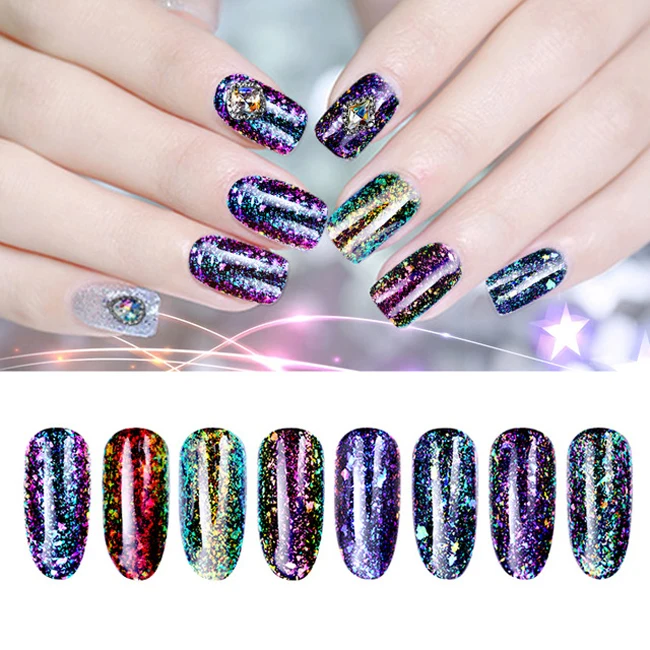 Mixcoco 2019 New Arrival Wholesale UV Nail Gel flake Gel Polish soak off Gel Polish