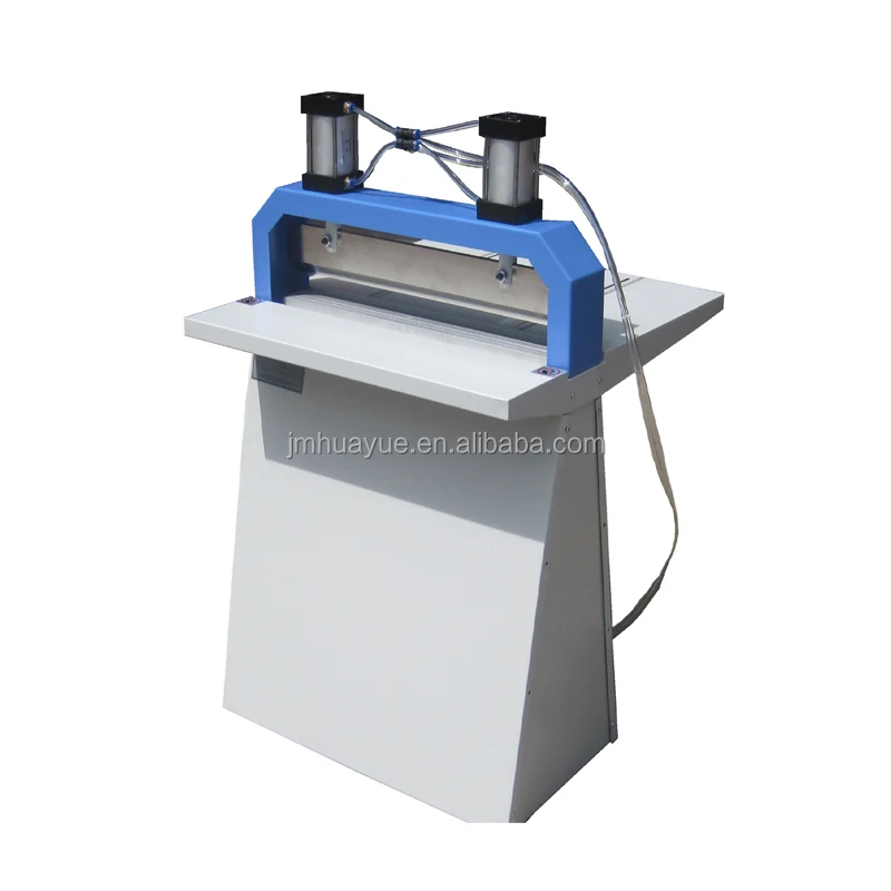 Pneumatic paper creasing machine with stand type manual indentation machines