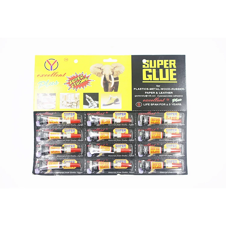 
3g 502 Bottle Package Super Glue 12pcs Blister Packing Card Glue 