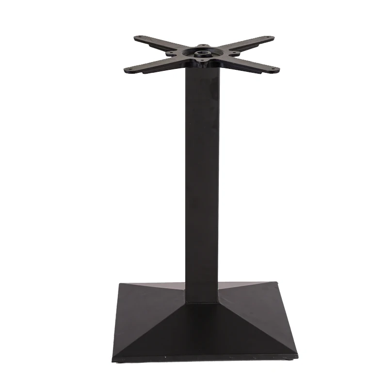 Chuangdi dining table cast iron table base with bevel square base